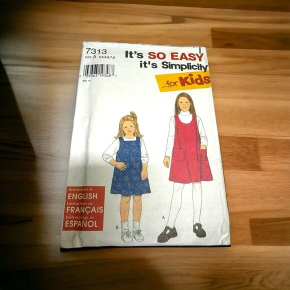 It's So Easy It's Simplicity For Kids Jumper 7313 Pattern Child's 3-8 Uncut FF - Picture 1 of 5